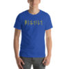 Wearing Christian Jesus blue-tshirt
