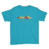 Wearing Christian Galatians t-shirt -blue