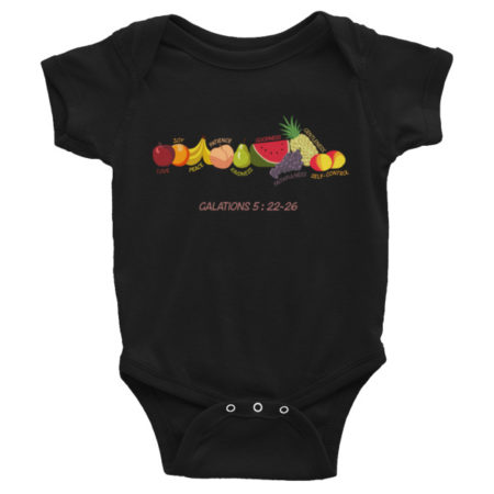 Wearing Christian Galatians Onesie - black