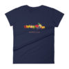 Wearing Christian Galatians t-shirt - navy