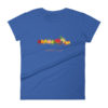 Wearing Christian Galatians t-shirt - blue