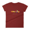 Wearing Christian Galatians t-shirt - red