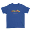 Wearing Christian Galatians t-shirt - blue