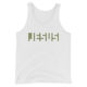 Wearing Christian Jesus white tank top