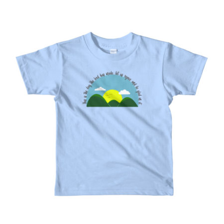 Wearing Christian this is the day T-shirt- blue