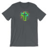 Wearing Christian - Neon Cross T-Shirt - dark grey