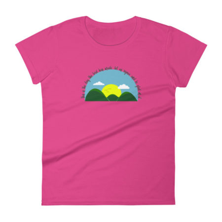 Wearing Christian this is the day T-shirt- maginta