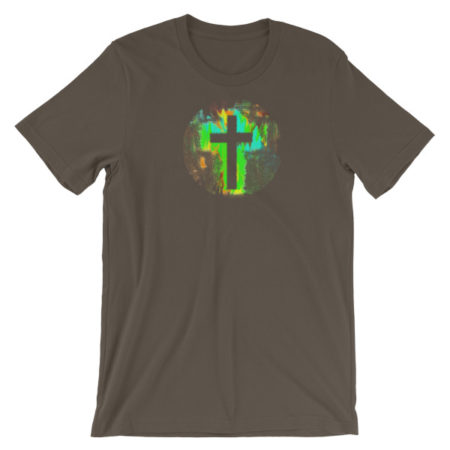 Wearing Christian - Neon Cross T-Shirt - Brown