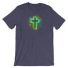 Wearing Christian - Neon Cross T-Shirt - ash purple
