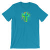 Wearing Christian - Neon Cross T-Shirt - Blue