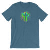 Wearing Christian - Neon Cross T-Shirt - Heather Blue