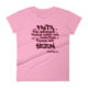 Wearing Christian Faith t-shirt - pink