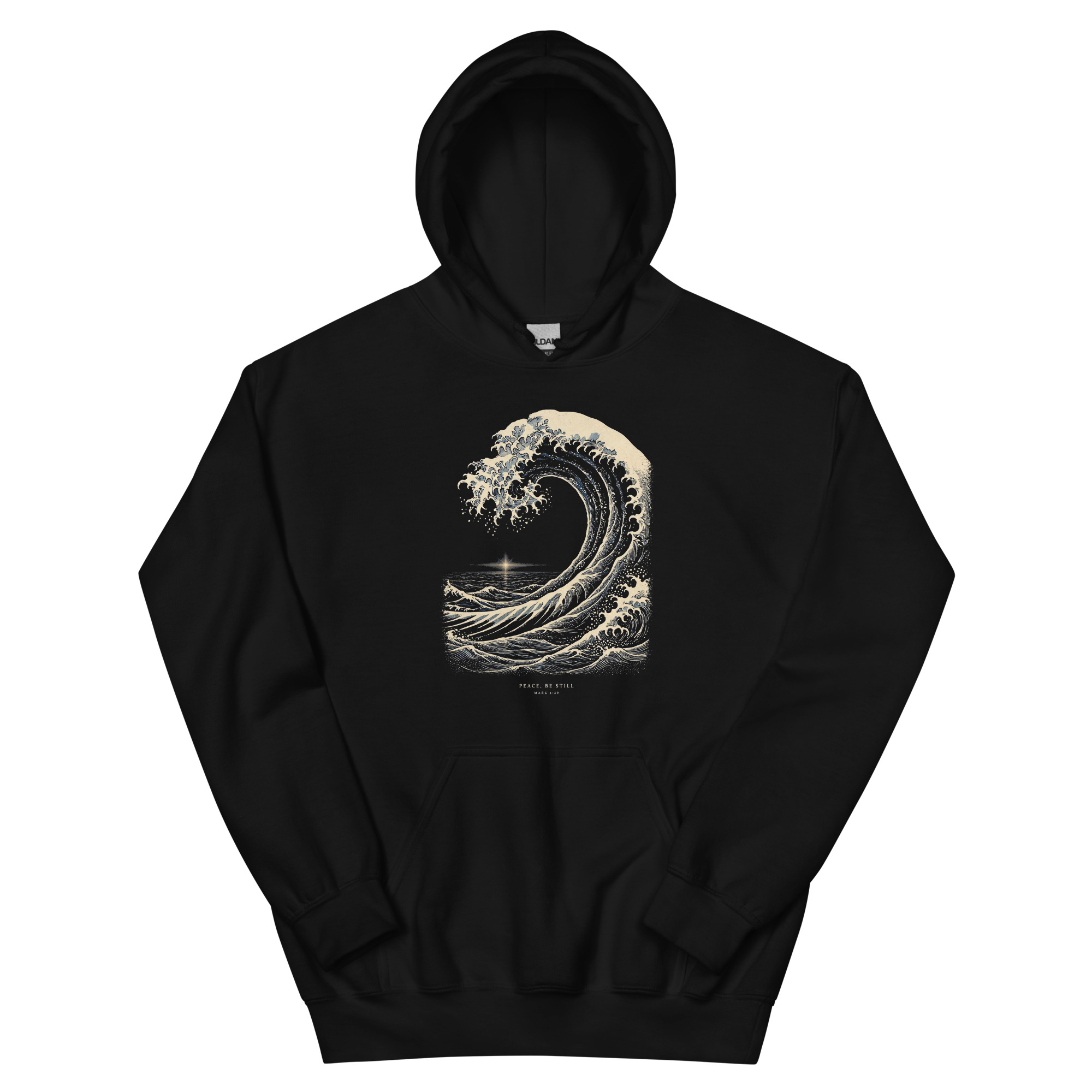 Woodblock Wave Hoodie