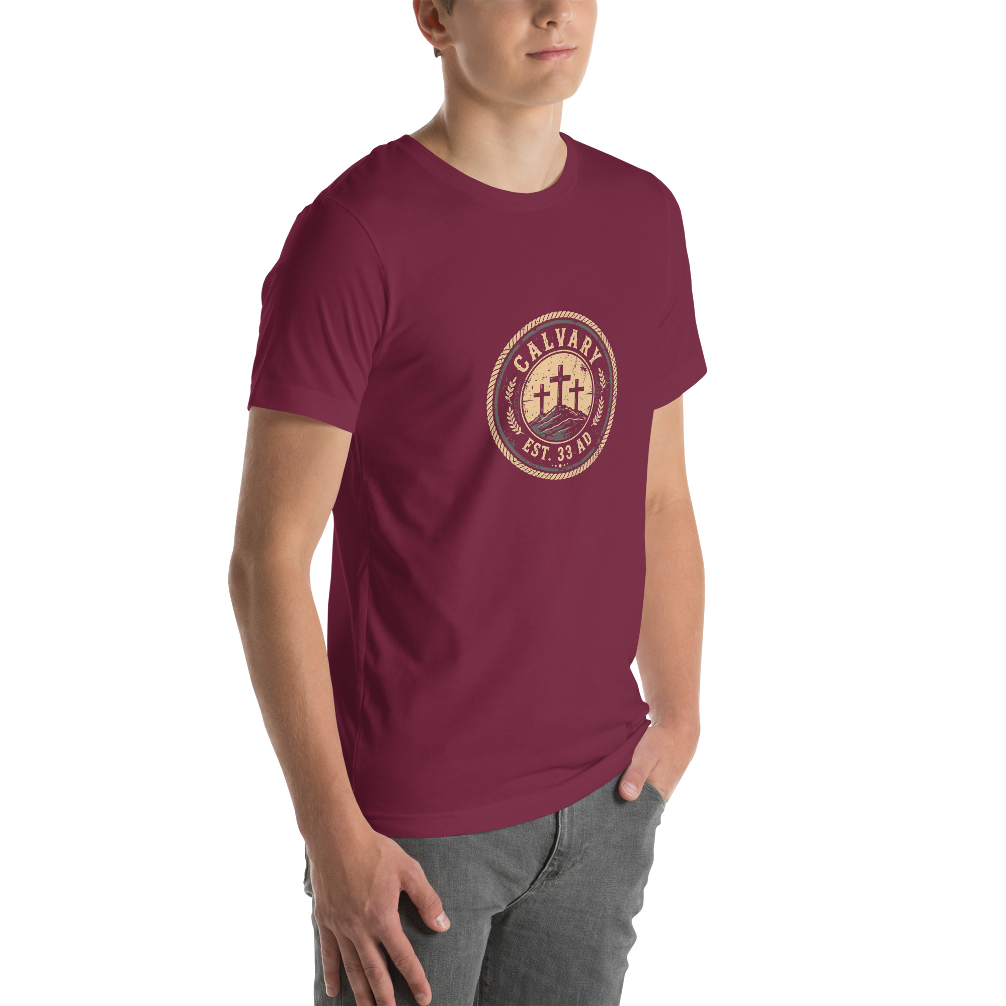 Calvary Est. 33 AD Badge Tee - Image 30