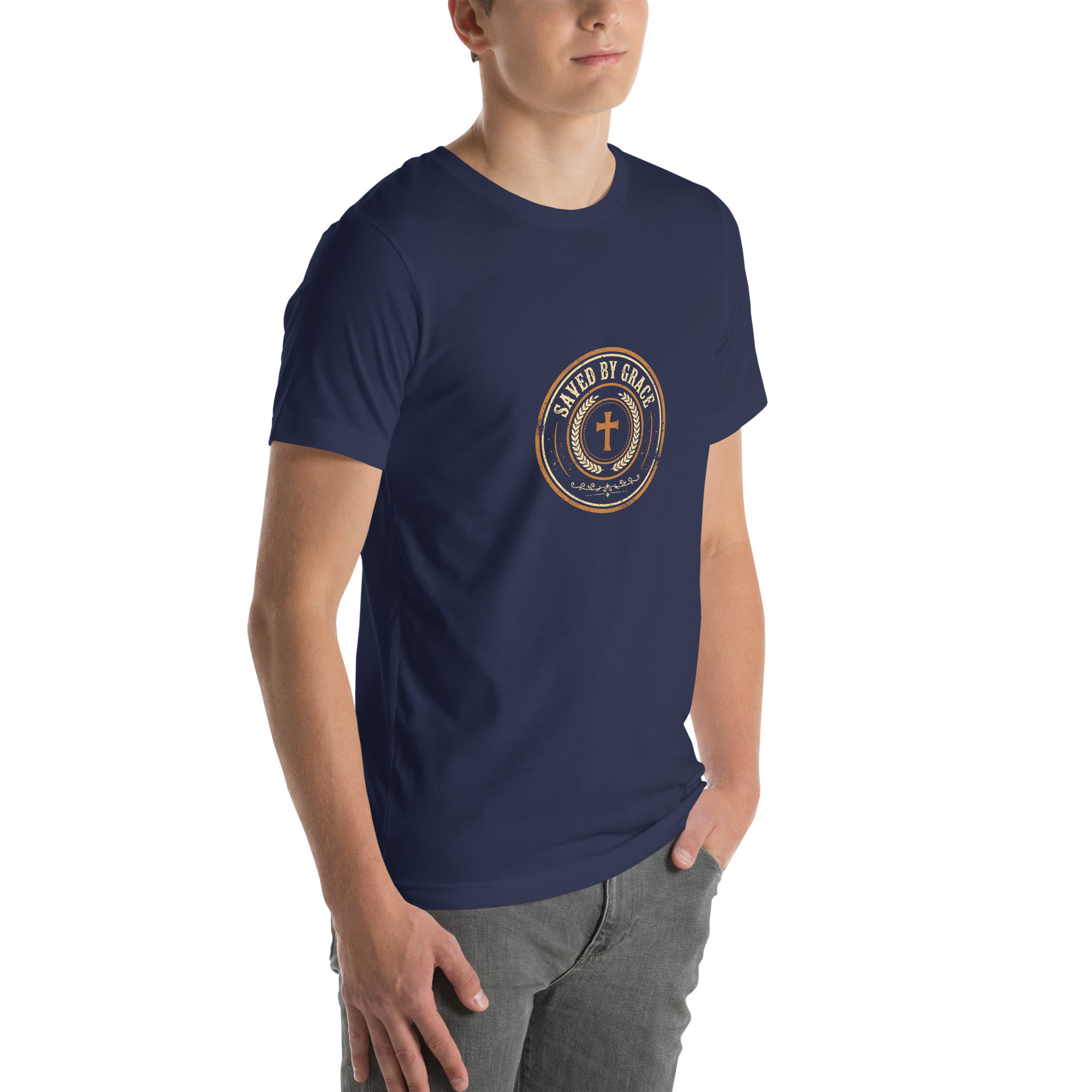 Saved by Grace Badge Tee - Image 24