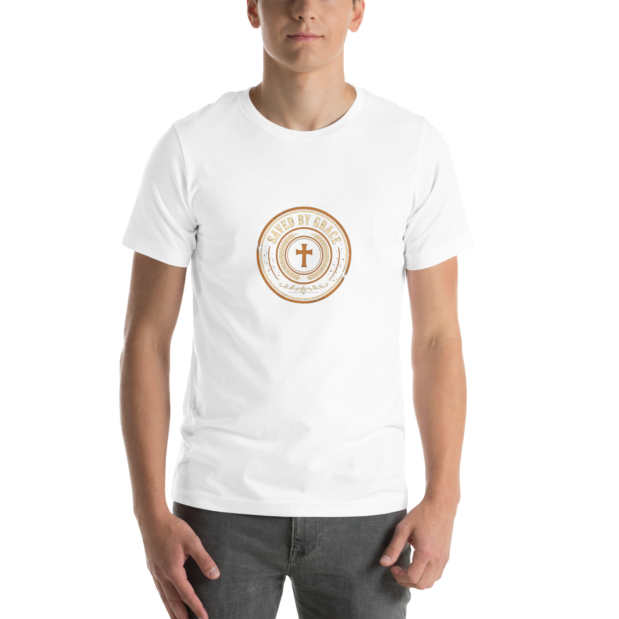 Saved by Grace Badge Tee - Image 7