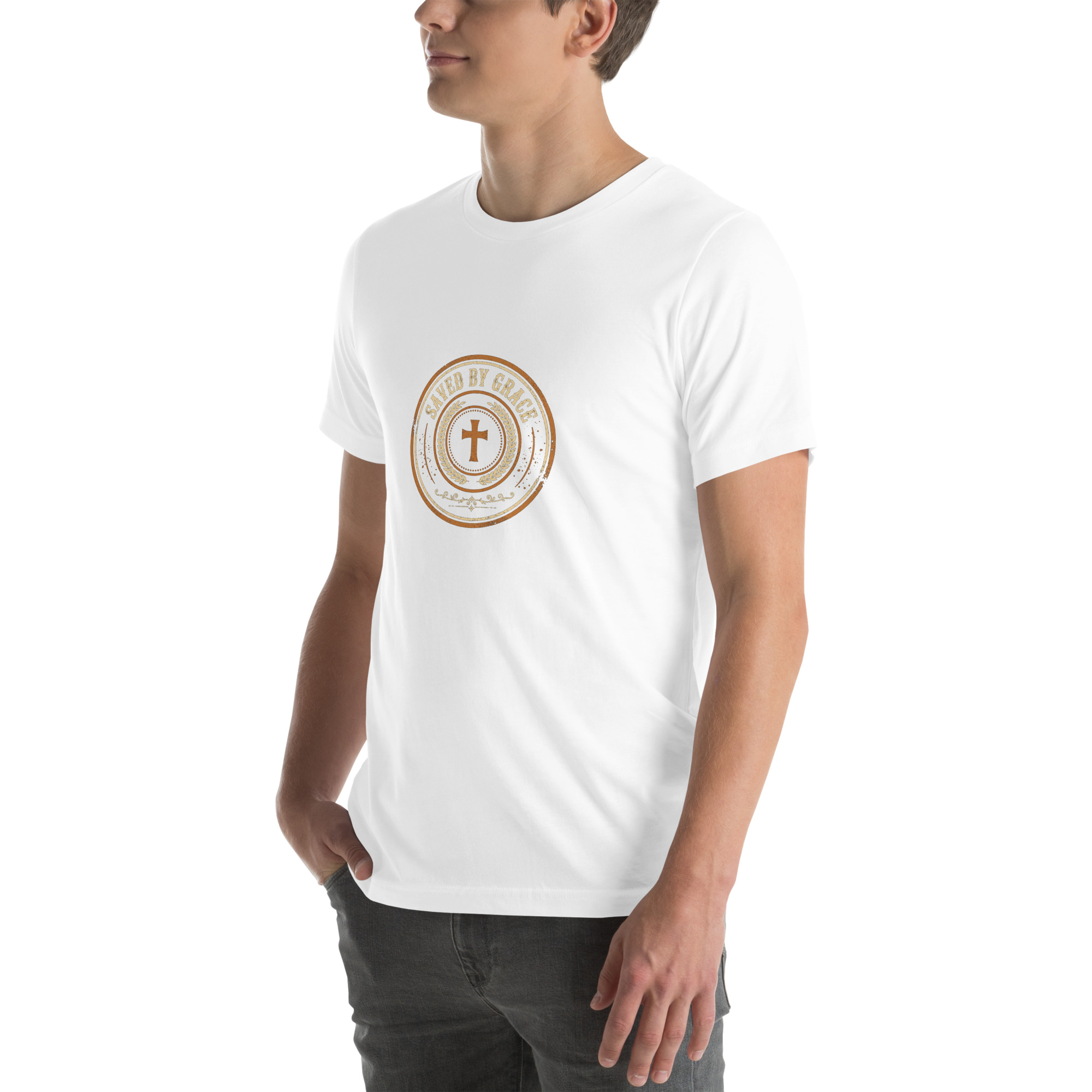 Saved by Grace Badge Tee - Image 4